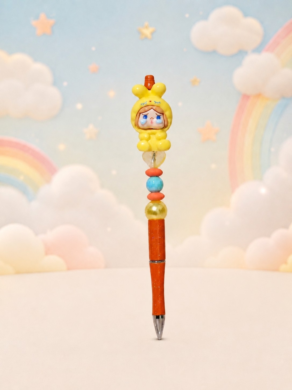 Yellow Bunny Crybaby-Inspired Handmade Beaded Pen